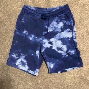 shorts kids old navy blue tie dye with strings